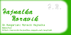 hajnalka moravik business card